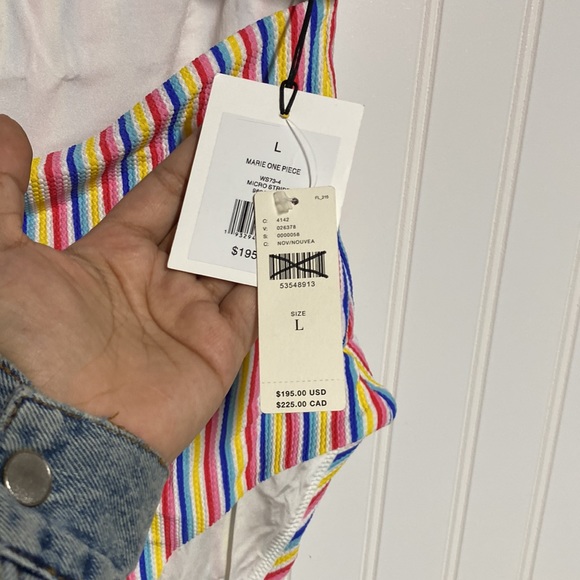 Onia | One-piece Marie Swimsuit Micro Stripe Large - Picture 6 of 7